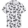 image:imageCOOFANDY Mens Hawaiian Shirt Short Sleeve Casual Button Down Tropical Summer Beach Aloha ShirtsWhitecoconut Tree