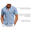 image:imageCOOFANDY Mens Knit Short Sleeve Button Down Shirt Vintage Polo Shirt Casual Summer Beach ShirtsAngel Falls