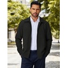 image:imageCOOFANDY Mens Lightweight Zip Up Jacket Eisenhower Work Office Jackets Casual Golf OutwearAblack
