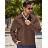image:imageCOOFANDY Mens Lightweight Zip Up Jacket Eisenhower Work Office Jackets Casual Golf OutwearBrown