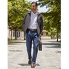 image:imageCOOFANDY Mens Lightweight Zip Up Jacket Eisenhower Work Office Jackets Casual Golf OutwearCharcoal