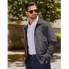 image:imageCOOFANDY Mens Lightweight Zip Up Jacket Eisenhower Work Office Jackets Casual Golf OutwearCharcoal