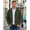 image:imageCOOFANDY Mens Lightweight Zip Up Jacket Eisenhower Work Office Jackets Casual Golf OutwearDark Army Green