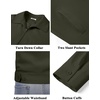 image:imageCOOFANDY Mens Lightweight Zip Up Jacket Eisenhower Work Office Jackets Casual Golf OutwearDark Army Green
