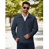 image:imageCOOFANDY Mens Lightweight Zip Up Jacket Eisenhower Work Office Jackets Casual Golf OutwearNavy Blue