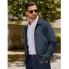 image:imageCOOFANDY Mens Lightweight Zip Up Jacket Eisenhower Work Office Jackets Casual Golf OutwearNavy Blue