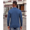 image:imageCOOFANDY Mens Long Sleeve Polo Shirts Button Casual Tee Collared Work Pullover ShirtsLight Blue a
