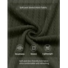 image:imageCOOFANDY Mens Mock Turtleneck Sweater Short Sleeve Casual Knit Tee Slim Fit Cable Ribbed Texture Pullover TopsArmy Green
