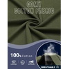 image:imageCOOFANDY Mens Polo Sweater Casual V Neck Summer Short Sleeve Beach Vacation Tops Cotton Collared Dress Work Golf SweaterArmy Green