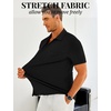 image:imageCOOFANDY Mens Ribbed Button Down Shirts Short Sleeve Casual Shirt with Pocket Summer Beach Camp TopsBlack