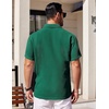 image:imageCOOFANDY Mens Short Sleeve Button Down Shirts Waffle Shirt Casual Beach Summer Shirts Wrinkle Free Vacation ShirtsGreen
