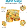 image:imageCOOFANDY Mens Swim Trunks Swimwear Bathing Suit Swim Brief Square Leg Board Short S3XL1  Orange Flower