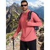 image:imageCOOFANDY Mens UPF 50 Fishing Shirt Lightweight Quick Dry UV Sun Protection Hoodie Long Sleeve SPF Hiking Running Rash GuardTrue Red