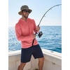 image:imageCOOFANDY Mens UPF 50 Fishing Shirt Lightweight Quick Dry UV Sun Protection Hoodie Long Sleeve SPF Hiking Running Rash GuardTrue Red
