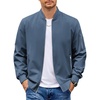 image:imageCOOFANDY Men Bomber Jacket Lightweight Casual Windbreaker Zip Up Coat Fashion Stylish Fall Jackets with PocketGrey Blue