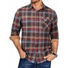 image:imageCOOFANDY Mens Flannel Long Sleeve Button Down Casual Plaid Shirt With PocketBlue Brown Red Plaid