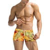 image:imageCOOFANDY Mens Swim Trunks Swimwear Bathing Suit Swim Brief Square Leg Board Short S3XL1  Orange Flower