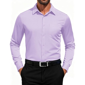 image:imageCOOFANDY Mens Dress Shirts Long Sleeve Button Down Formal Shirt Regular Fit Solid Business Casual ShirtsPurple