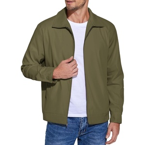 image:imageCOOFANDY Mens Lightweight Zip Up Jacket Eisenhower Work Office Jackets Casual Golf OutwearArmy Green