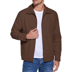 image:imageCOOFANDY Mens Lightweight Zip Up Jacket Eisenhower Work Office Jackets Casual Golf OutwearBrown