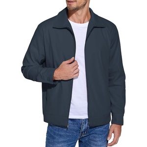 image:imageCOOFANDY Mens Lightweight Zip Up Jacket Eisenhower Work Office Jackets Casual Golf OutwearNavy Blue