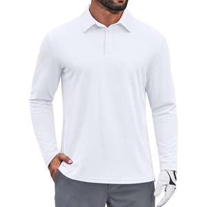image:imageCOOFANDY Mens Polo Shirts Long Sleeve UPF 50 Moisture Wicking Golf Shirt  3 Button Lightweight Collared Shirts Shape Retaining Classic Basic Polos Ideal for Golf Tennis and Daily Casual WearWhite