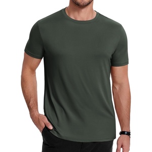 image:imageCOOFANDY Mens TShirts Short Sleeve Crew Neck Casual Summer Basic Tee Shirt  Lightweight Basic SoftCasual VersatileBreathableAdark Army Green 1 Pack