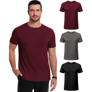 image:imageCOOFANDY Mens TShirts Short Sleeve Crew Neck Casual Summer Basic Tee Shirt  Lightweight Basic SoftCasual VersatileBreathableC BlackDark GreyWine Red 3 Pack