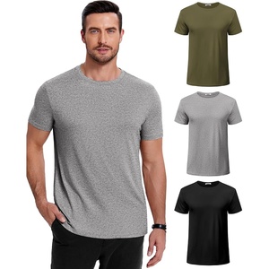 image:imageCOOFANDY Mens TShirts Short Sleeve Crew Neck Casual Summer Basic Tee Shirt  Lightweight Basic SoftCasual VersatileBreathableC BlackLight GreyArmy Green 3 Pack
