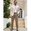 image:imageCOOFANDY Men Loose Fit Dress Tuxedo Pant Flat Front Pant Wrinkle Free Suit Pant Grey Brown