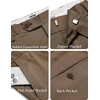 image:imageCOOFANDY Men Loose Fit Dress Tuxedo Pant Flat Front Pant Wrinkle Free Suit Pant Grey Brown