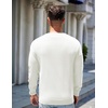 image:imageCOOFANDY Mens Sweater Crewneck Pullover Lightweight Dress Sweater Silm Fit  Soft Knit Fabric Lightweight Triangle Weave Design Comfy Casual Basic Pullover Wrinkle Free Stylish Fashion 2026Cream White