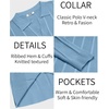 image:imageCOOFANDY Men Long Sleeve Knit Shirt Polo Collared Sweater Classic Pullover  Classic VNeck Knit Polo Sweater With Textured Finish And Comfortable Fit For Business Casual Office And Weekends