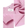 image:imageCOOFANDY Mens Crewneck Pullover Sweater Business Casual Ribbed Knit Sweater  Dress Sweater for Fall Winter Soft Thermal Knit Long Sleeves Ribbed Textured Crew Neck Easy Layering for WorkPink