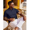 image:imageCOOFANDY Polo Shirts for Men Short Sleeve Shirts Casual Stylish Collared Summer Textured Knit Shirts01 Navy Blue