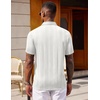 image:imageCOOFANDY Polo Shirts for Men Short Sleeve Shirts Casual Stylish Collared Summer Textured Knit Shirts02 White