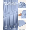 image:imageCOOFANDY Polo Shirts for Men Short Sleeve Shirts Casual Stylish Collared Summer Textured Knit ShirtsClear Blue