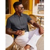 image:imageCOOFANDY Polo Shirts for Men Short Sleeve Shirts Casual Stylish Collared Summer Textured Knit ShirtsDark Grey