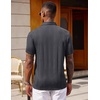 image:imageCOOFANDY Polo Shirts for Men Short Sleeve Shirts Casual Stylish Collared Summer Textured Knit ShirtsDark Grey