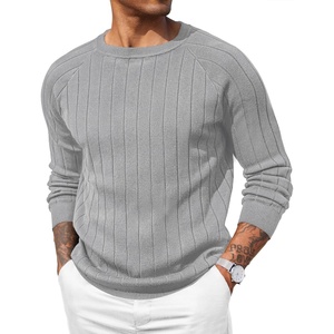 image:imageCOOFANDY Mens Crewneck Pullover Sweater Business Casual Ribbed Knit Sweater  Dress Sweater for Fall Winter Soft Thermal Knit Long Sleeves Ribbed Textured Crew Neck Easy Layering for WorkLight Gray