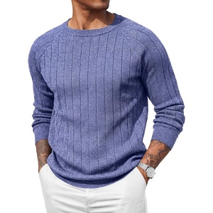 image:imageCOOFANDY Mens Crewneck Pullover Sweater Business Casual Ribbed Knit Sweater  Dress Sweater for Fall Winter Soft Thermal Knit Long Sleeves Ribbed Textured Crew Neck Easy Layering for WorkSky Blue