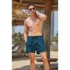 image:imageCOOFANDY Mens Swim Trunks Quick Dry Board Shorts Swimwear Bathing Suit  Quick Dry Four Way Stretch Fabric3 inch InseamSide PocketsB Peacock Blue