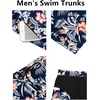 image:imageCOOFANDY Mens Swim Trunks Quick Dry Board Shorts Swimwear Bathing Suit  Quick Dry Four Way Stretch Fabric3 inch InseamSide PocketsP Navy Blue Floral