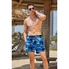 image:imageCOOFANDY Mens Swim Trunks Quick Dry Board Shorts Swimwear Bathing Suit  Quick Dry Four Way Stretch Fabric3 inch InseamSide PocketsP Palm Tree Blue