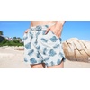 image:imageCOOFANDY Mens Swim Trunks Quick Dry Board Shorts Swimwear Bathing Suit  Quick Dry Four Way Stretch Fabric3 inch InseamSide PocketsP White Palm Leaf
