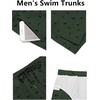 image:imageCOOFANDY Mens Swim Trunks Quick Dry Board Shorts Swimwear Bathing Suit  Quick Dry Four Way Stretch Fabric3 inch InseamSide PocketsPrinted Army Green