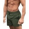 image:imageCOOFANDY Mens Swim Trunks Quick Dry Board Shorts Swimwear Bathing Suit  Quick Dry Four Way Stretch Fabric3 inch InseamSide PocketsArmy Green