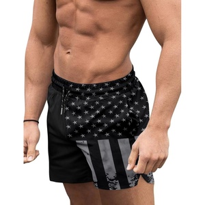 image:imageCOOFANDY Mens Swim Trunks Quick Dry Board Shorts Swimwear Bathing Suit  Quick Dry Four Way Stretch Fabric3 inch InseamSide PocketsP Black American Flag