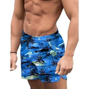 image:imageCOOFANDY Mens Swim Trunks Quick Dry Board Shorts Swimwear Bathing Suit  Quick Dry Four Way Stretch Fabric3 inch InseamSide PocketsP Palm Tree Blue