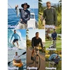 image:imageCOOFANDY Mens UPF 50 Sun Shirt Long Sleeve Fishing Shirt UV Protection Hoodie Summer Running Hiking Hooded Rash GuardOrange